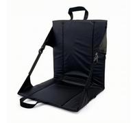 kowaku Sedile da Esterno Pieghevole Cuscino Portatile Schienale Regolabile Imbottitura Comoda Base Antiscivolo Poliestere 600D Resistente All’umidità con, Nero