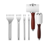 kowaku Set di 6 Martelli per Intagliare La Similpelle, Cucire E Tagliare Il Legno, con Perforatrice.