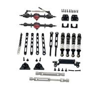 kowaku Set di assali Anteriori e Posteriori per Auto RC 1/12, tiranti, aste di Collegamento, ammortizzatori per MN82, Nero