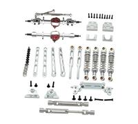 kowaku Set di assali Anteriori e Posteriori per Auto RC 1/12, tiranti, aste di Collegamento, ammortizzatori per MN82, Argento