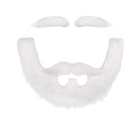 kowaku Simulazione di Barba Finta Fai da Te per spettacoli di per Halloween e opere, Bianco