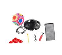 kowaku Soccer Train Kit Allenamento Calcio Ritorno Automatico Palla Gonfiabile Base Pesante Cono Segnaposto Corda Elastica Borsa Trasporto Materiale PP Adatt, Style B