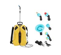kowaku Spruzzatore Elettrico a Spalla con Cinque Ugelli E Serbatoio in Pp Lega Metallo Silicone Pompa a Diaframma Alta Pressione Adatto per Giardino Cura Ort, Giallo