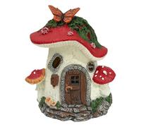 kowaku Statua a Forma di Casa di con Luce Solare, Figura Decorativa Realizzata a Mano per Giardino O Patio.