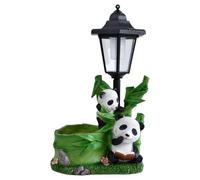 kowaku Statua da Giardino in Resina a Forma di Panda con Luce Solare, Decorazione per Esterni Versatile E Carina per
