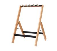 kowaku Supporto Multiplo per Chitarra, Supporto Da Pavimento in Legno, Pieghevole, Supporto per Chitarra con Imbottitura Antigraffio, Supporto per Chitarra P, Tieni Premuto 3 Chitarra