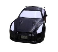 kowaku Sveglia Sportiva a Forma di Auto da Corsa con Display Visibile, Design Realistico, Modello Giocattolo da Collezione, Adatta per Camera da Letto E, Nero