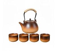 kowaku Teiera in Ceramica Teiera Bollitore Caraffa Brocca per Cerimonia Del Tè con Design Ergonomico E Rilascio Vapore Stabile, Marrone, Marrone Sfumato, style to 2