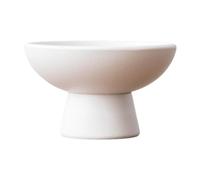 kowaku Vaso Rotondo in Ceramica per Composizioni Floreali, Accessorio Floreale, Vaso Decorativo per L'Ufficio, Bianco