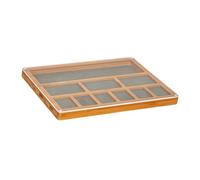 kowaku Vassoio per la Selezione delle Perline, Scatola portaoggetti con Scomparti, Leggera, con Coperchio in Acrilico, Organizer espositore per Materiali per, Style D