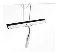 kowald Tergivetro per Doccia 25 cm in Acciaio Inox | Gancio antigraffio per Vetro | Tergicristallo Professionale con Gomma di Ricambio | Senza Montaggio per Box Doccia