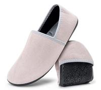 KOWAYI Pantofole da uomo, da donna, chiuse, con suola in gomma antiscivolo, leggere, in memory foam, unisex, 35-47, 1921 grigio chiaro, 36/37 EU
