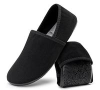 KOWAYI Pantofole da uomo, da donna, chiuse, con suola in gomma antiscivolo, leggere, in memory foam, unisex, 35-47, 1921 Nero, 36/37 EU