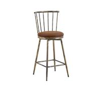 kowdom Sgabello da bar da 66 cm, imbottito, in metallo, stile Windsor, imbottito, non girevole, in poliuretano, portata 150 kg, per isola da cucina, bancone e ristorante