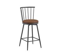 kowdom Sgabello da bar da 66 cm, imbottito, in metallo, stile Windsor, imbottito, non girevole, in poliuretano, portata 150 kg, per isola da cucina, bancone e ristorante