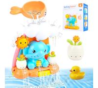 Koxtyzo Giochi Bagnetto Neonato 1 2 3 4 Anni, Giocattolo da Bagno per Bambini con Ventosa e Pala, Simpatico Disegno di Elefante, Non Richiede Batterie Regalo per Ragazzi e Ragazze