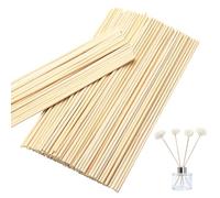 KOXXIAMOQ 250 Pz Bastoncini Legno per Lavoretti, Listelli Legno di Balsa, Bastoncini Zucchero Filato per Intaglio Artigianato Fai Da Te Modellismo Decorazione (4 x 300 mm, Rotondo)