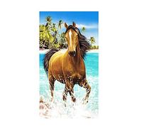 Koyheng Telo Mare, 100 x 180 cm, Extra Grande, Asciugamano in Microfibra per Bagno o Spiaggia con Delfino Stampato Horse