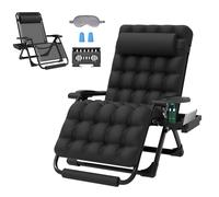 Koyike Sedia Zero Gravity XXL 33 Pollici Sdraio Giardino 226kg Portata con Cuscino Spesso 10cm Pieghevole Serratura in Alluminio Poltrona Relax per Esterno Patio