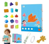 Koyoata Libro Di Apprendimento Geometria 3D Corda Tiraggio, Libri Di Geometria A Giocattoli Solidi Fai Da Te, Notebook Geometria Con 9/12/15 Modelli Solidi, Design In Corda Intrecciata Sicuro (A)