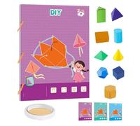 Koyoata Pull String 3D Geometry Learning Book, 3D Geometry Learning Book, Boutiquefortun Toy with 9/12/15 Solids,Teach Volume & Surface Area Formulas,Safe Braided Rope Design(Chinese) (9 Models)