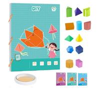 Koyoata Pull String 3D Geometry Learning Book, 3D Geometry Learning Book, Boutiquefortun Toy with 9/12/15 Solids,Teach Volume & Surface Area Formulas,Safe Braided Rope Design(Chinese) (12 Models)
