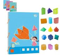 Koyoata Pull String 3D Geometry Learning Book, 3D Geometry Learning Book, Geometric Solids, Geometrys for Beginners with 9/12/15 Solids Geometric Models(Chinese) (15 model)