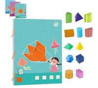 Koyoata Pull String 3D Geometry Learning Book, 3D Geometry Learning Book, Geometric Solids, Geometrys for Beginners with 9/12/15 Solids Geometric Models(Chinese) (12 model)