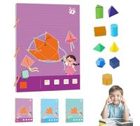 Koyoata Pull String 3D Geometry Learning Book, 3D Geometry Learning Book, Geometrys for Beginners, with 9/12/15 Solids Geometric Models, Braided Rope Design (9-model)