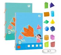 Koyoata Pull String 3D Geometry Learning Book, Boutiquefortun Toy Geometric Models with 9/12/15 Solids, Safe Braided Rope Design for Kids Ages 5-12 (12+15-model)