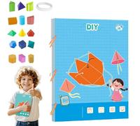 Koyoata Pull String 3D Geometry Learning Book - DIY 3D Geometry Learnings Book Toy with 9/12/15 Models, Adhesive Braided Rope Design for Safe Hands-On Math Exploration (15 Model)