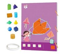 Koyoata Pull String 3D Geometry Learning Book, Geometric Solids, Geometry for Beginners with 9/12/15 Solids Geometric Models with Safe Braided Rope Design (9 model)
