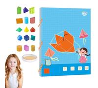 Koyoata Pull String 3D Geometry Learning Book, Pull String 3D Geometry Learning Book,with 9/12/15 Solids Geometric Models with Safe Braided Rope Design for Kids Ages 5-12 (Fifteen)