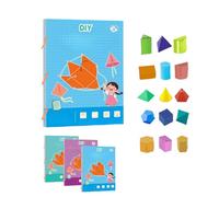 Koyoata Pull String 3D Geometry Learning Book, Pull String Pop-Up Geometry Kit with 9/12/15 Solids, Teaches Volume & Area for Beginners (1 pcs*C)