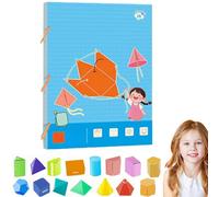Koyoata Tirare Stringa 3d Geometria Libro di Apprendimento, Interattivo Kit Apprendimento con Modelli Pop-up, per i Bambini Età 5-8,8-12, Insegnare Volume & Superficie Area Formule, Include 15(1pcs)