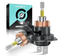 KOYOSO H4 LED Lampadine 100W: 20000LM 6500K 360° Fari Bianco 600% Super Brillante Abbaglianti e Anabbaglianti Kit Sostituzione Alogena per 12V Auto