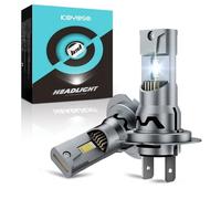 KOYOSO H7 LED 120W per Auto - Kit Sostituzione 1:1, 30000LM Luce Bianca 6000K 12V - Mini Dimensioni - Fari Abbaglianti e Anabbaglianti - Alternativa alle Lampadine Alogene