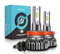KOYOSO Lampadine H11 LED 10000LM, Kit Lampada Sostituzione per Alogena Lampade e Xenon Luci, 12V 6000K Bianco