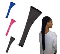 KoyunWong Cuffia per capelli lunghi 71 cm, manica Loc per dreadlocks da donna, parrucca extra lunga traspirante, elastica con elastico per chignon, per donne nere (nero)
