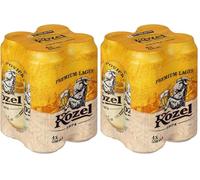 Kozel Birra Premium Lager, Multipack con 4 Birre in Lattina da 50 cl, 2 L, Pale Lager dal Gusto Pieno e Sorprendentemente Ricco, Gradazione Alcolica 4.6% Vol (Confezione da 2)