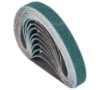 Kozelo 10 Cinghie Da Levigatura 1/2 X 18 Pollici 36 Grana Zirconia Carta Abrasiva Per Levigatrice A Nastro Per Smerigliatura Metalli Lavorazione Legno Rimozione Ruggine