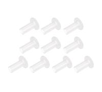 Kozelo 10pz Cuscinetti a Boccola Flangiata in Nylon [8mm Foro x 10mm OD x 25mm Lunghezza] Boccole in Plastica Nylon per Albero, Bianco