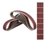 Kozelo 21Pz Cinture Levigatura 25mm x 1067mm Grana 40/60/80/120/180/240/400 Ossido Alluminio Carta Vetrata Abrasiva Per Smerigliatrice A Nastro Lavorazione Metalli Lavorazione Legno