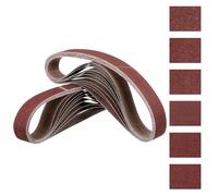 Kozelo 24Pz Cinture Levigatura 25mm x 1067mm Grana 60/80/120/180/240/400 Carta Vetrata All'ossido Alluminio Per Smerigliatrice A Nastro Levigatura Metallo Lavorazione Legno