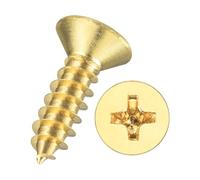 Kozelo 25 viti Phillips a testa piatta per legno, [#2x5/16] viti autofilettanti a testa svasata in acciaio al carbonio per montaggio di mobili, finiture interne, costruzioni esterne, ottone