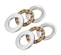 Kozelo 2pz Cuscinetto Assiale a Sfere F12-21M - [12mm x 21mm x 5mm] Cuscinetto Assiale Miniature Acciaio Cromato con Rondella per Uso Macchine Utensili