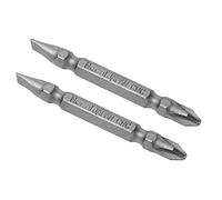 Kozelo 2pz Doppia Terminato Punte - [2.5" x H1/4 x PH2/SL6] Magnetico Phillips e Scanalato Cacciavite per Pneumatico o Potenza Strumento Uso S2 Acciaio