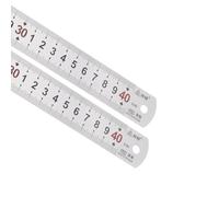 Kozelo 2pz Righello in Acciaio Inossidabile - [40cm/16" x 1,1"] Strumenti Misurazione Metallo Bordo Dritto a Doppia Lettura per Uso Progettazione Architettonica