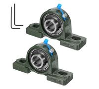 Kozelo 2pz UCP204 Cuscinetti a Blocchetto Cuscino con Foro 20mm Autoallineanti, Base in Ghisa Massiccia con Cuscinetti in Acciaio al Cromo