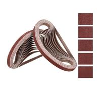 Kozelo 30Pz Cinture Levigatura 13mm x 457mm Grana 80/120/150/240/400 Carta Vetrata Abrasiva In Ossido Alluminio Per Smerigliatrice A Nastro Levigatura Metallo Lavorazione Legno Rimozione